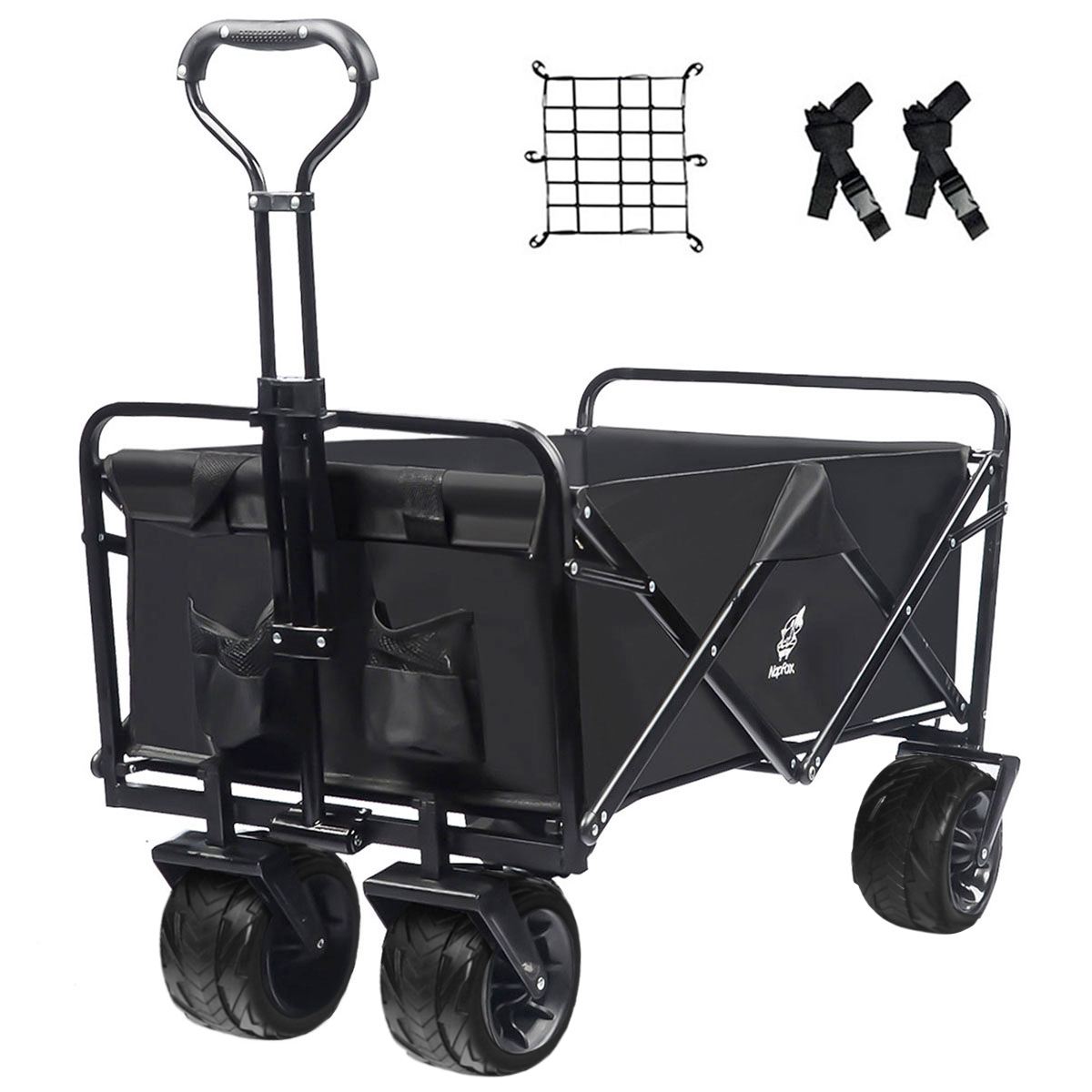 IFAST Folding Utility Cart Wagon & Storage With Adjustable Push/Pull Handle