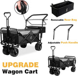 IFSAT Collapsible Wagon Cart with Removable Rear Bag