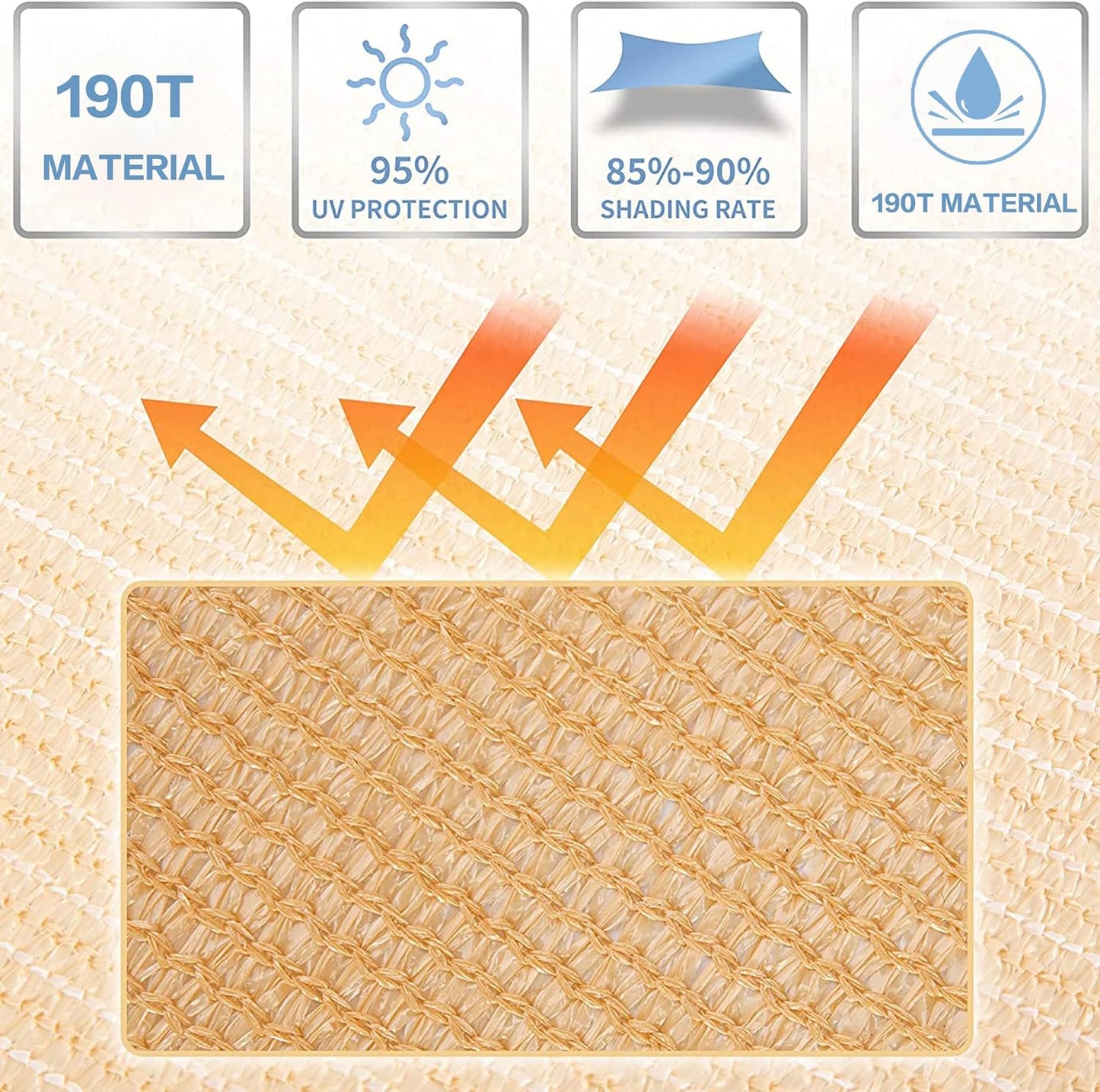 IFAST Sun Shade Sail Canopy Rectangle