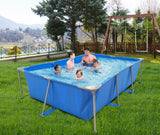 family above ground pool