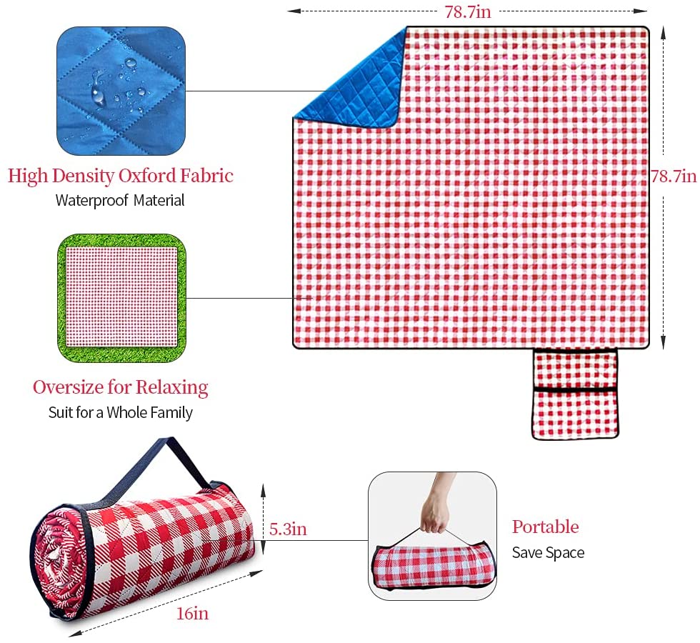 portable picnic blanket size