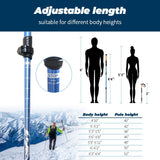 IFAST Hiking Climbing Stick  2 Pack Aluminum Adjustable Collapsible With Cork Grip & Padded Strap
