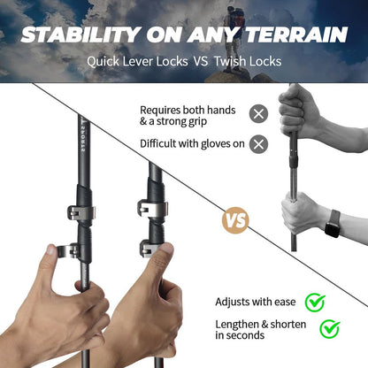 IFATS trekking poles quick lever locks