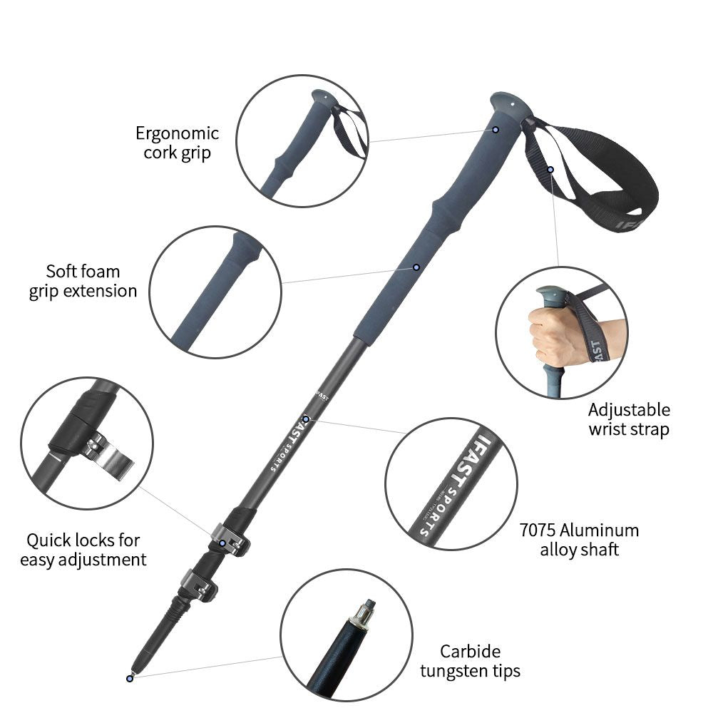 lightweight trekking poles structure