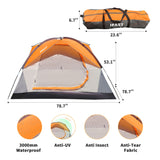 orange camping tent specification