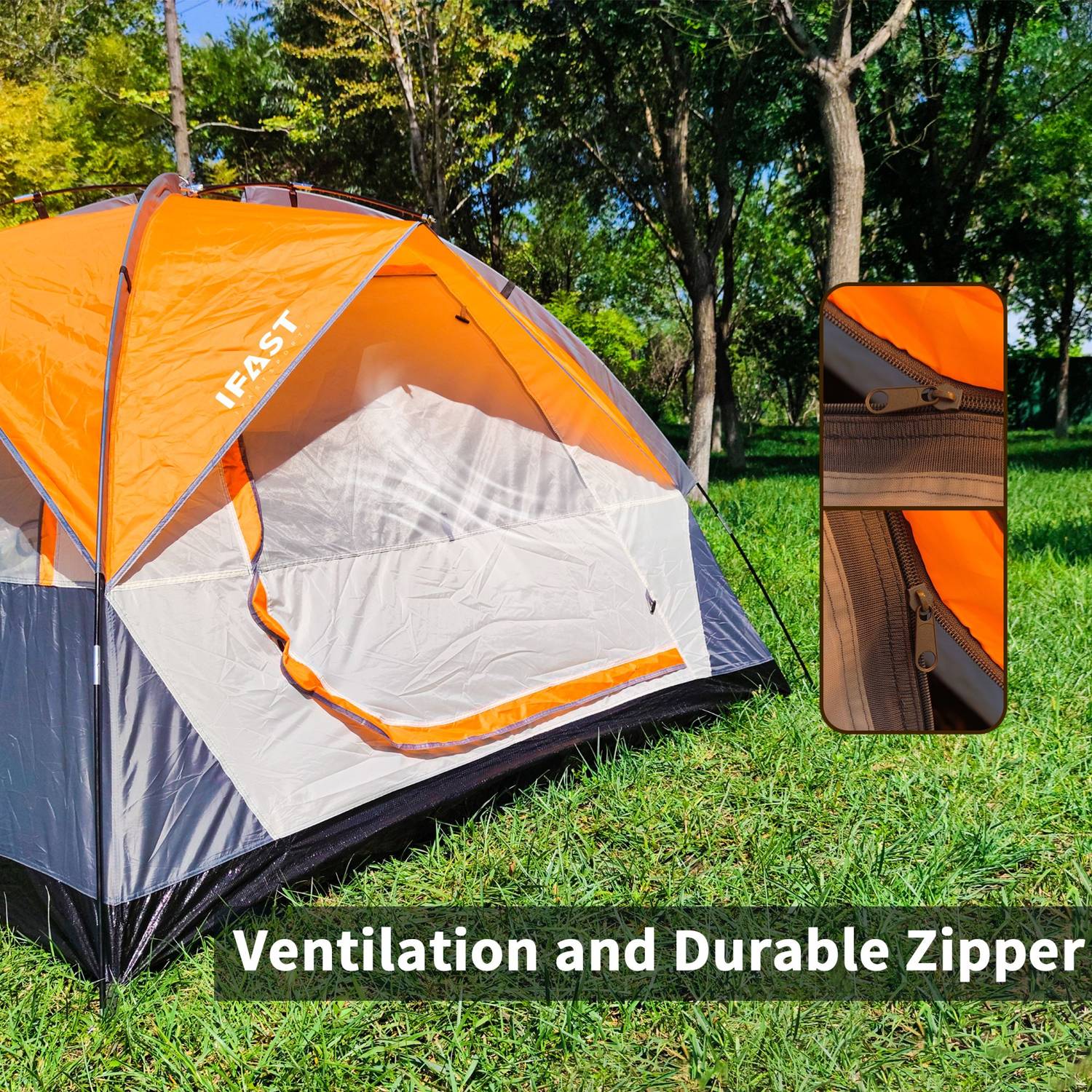 IFAST camping tent with durable zipper