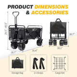 folding pull cart dimensions