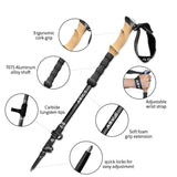 black collapsable hiking poles specification